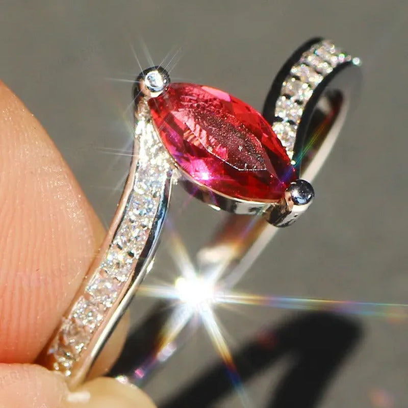 Eye 925 Silver Anniversary Statement Multilayer Crown Eye Ring Natural Gemstones