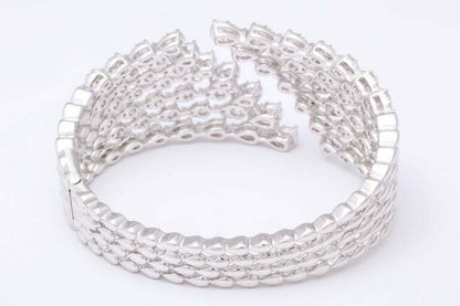 Diamond Bangle Cuff Bracelet
