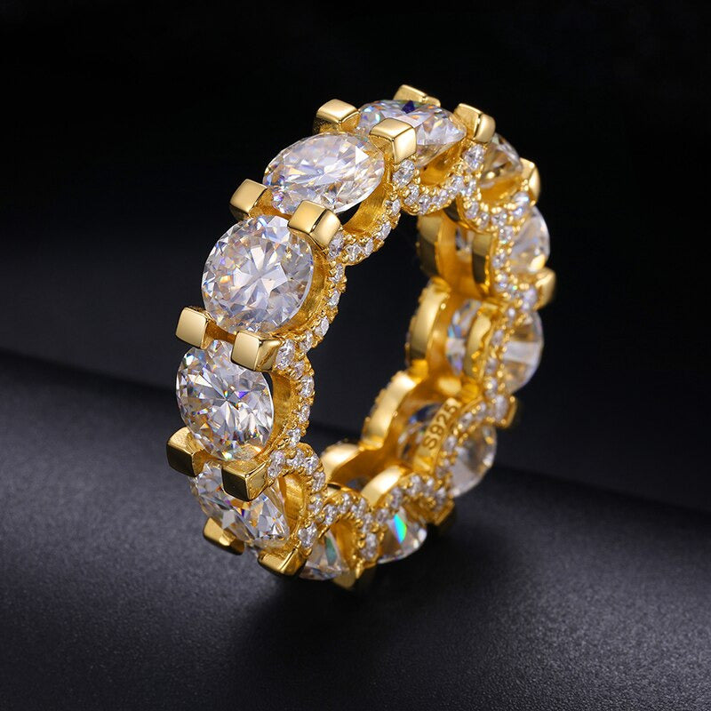 New Men Ring Luxury Moissanite Ring Silver 925 for Men Hip Hop Jewelry Sterling