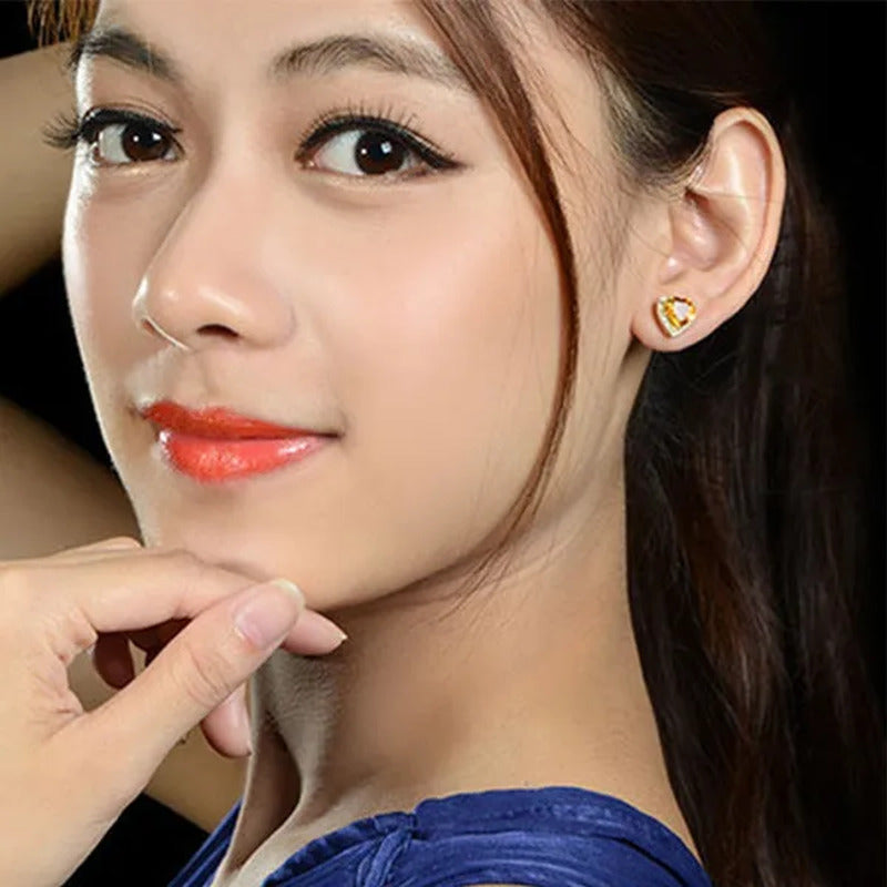 Women'S Fashion Decorative Jewelry Citrine Bracelet 18K Golden Diamond Ring Yell