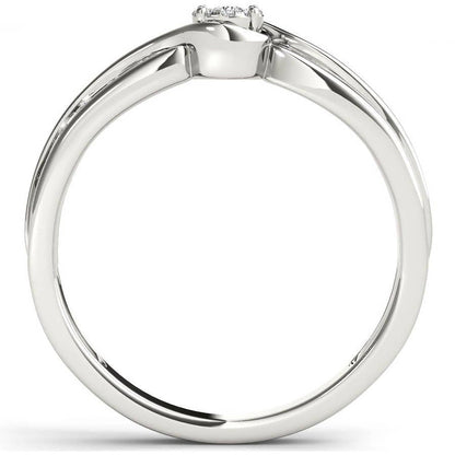 1/10 Carat T.W. Diamond Cluster 10Kt White Gold Engagement Ring