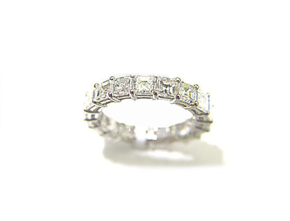 DIAMOND 19 ASSCHER DIAMOND ETERNITY BAND DIAMOND SET ALL AROUND ANNIVERSARY BAND