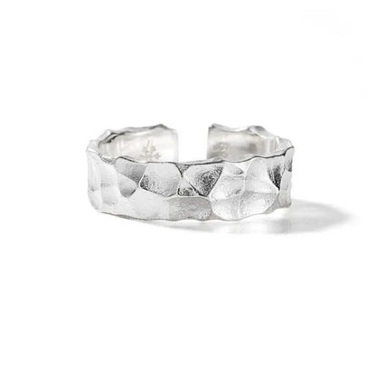Vintage Stone Pattern Ring Men and Women Simple Personality Ring Fashion Hand Je