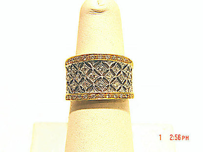 .85 CT F COLOR VS CLARITY DIAMOND ROUND BRILLIANT 18 K TWO TONE 8.40 MM DOWN