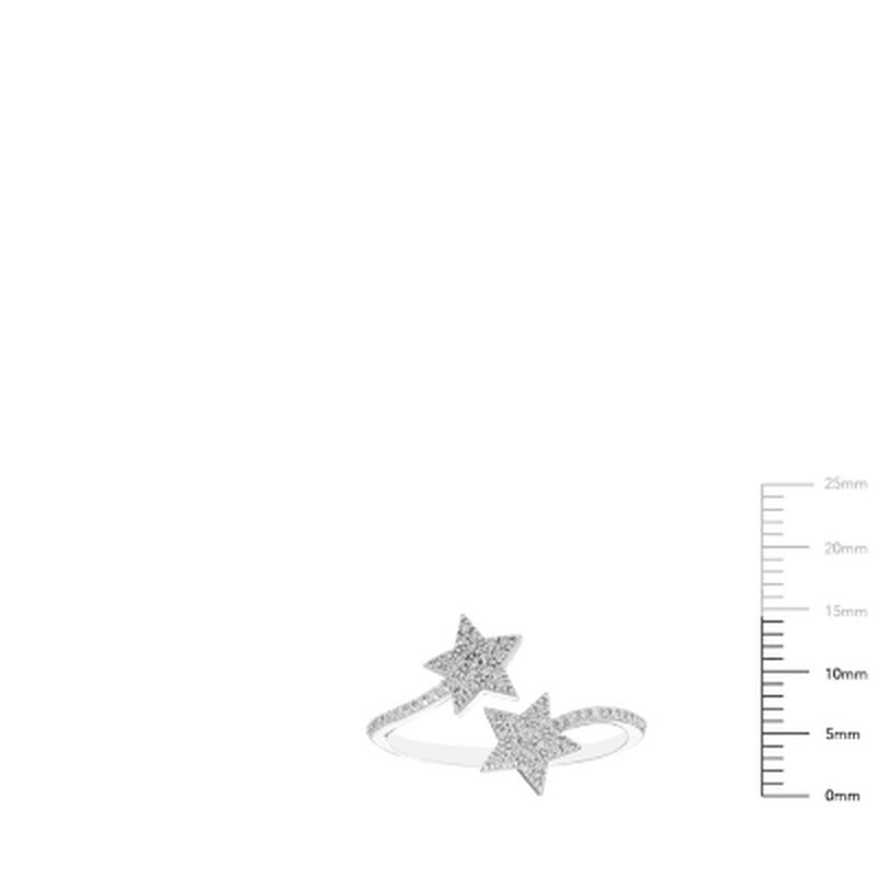 0.19 CT. T.W. Diamond Star Ring in Sterling Silver