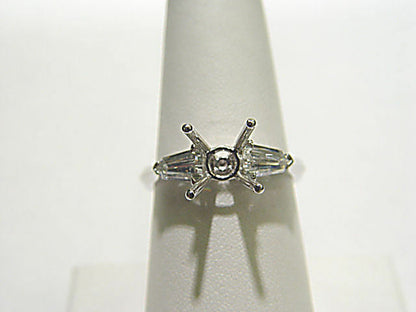 DIAMOND 2 BULLET SHAPE STEP SHAPE 3 PRONG SET SETTING