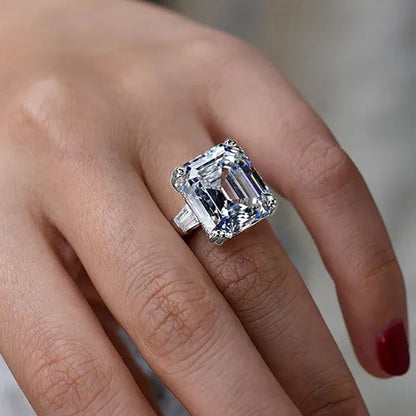 Luxury 100% 925 Sterling Silver Created Pink White Sapphire Square Cut Diamond W