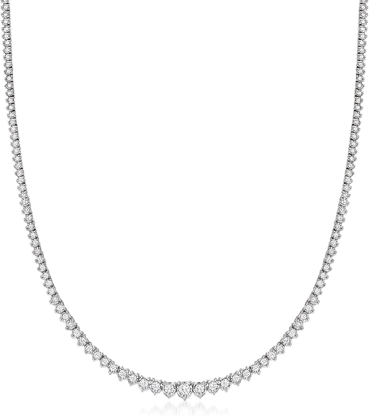 3.00 Ct. T.W. Diamond Tennis Necklace in Sterling Silver