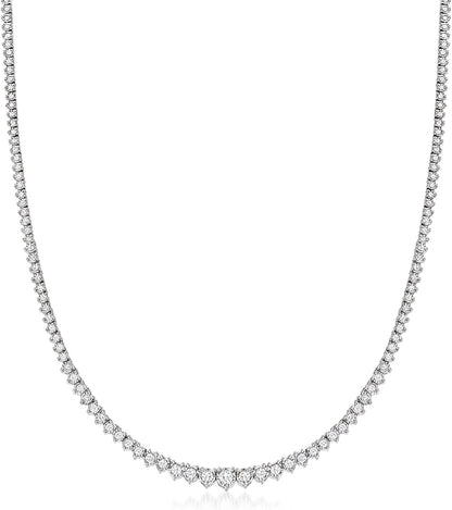 3.00 Ct. T.W. Diamond Tennis Necklace in Sterling Silver