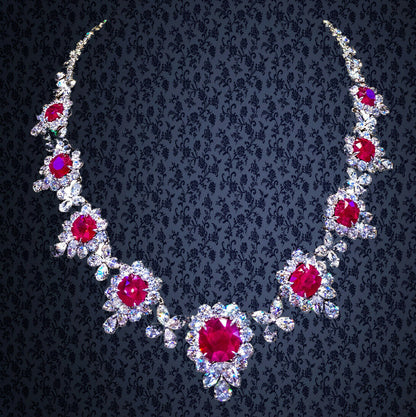 GRS CERTIFIED RUBY NECKLACE 9 CERTIFIED NATURAL 10.37CT CENTER RUBY CUSHION CUT