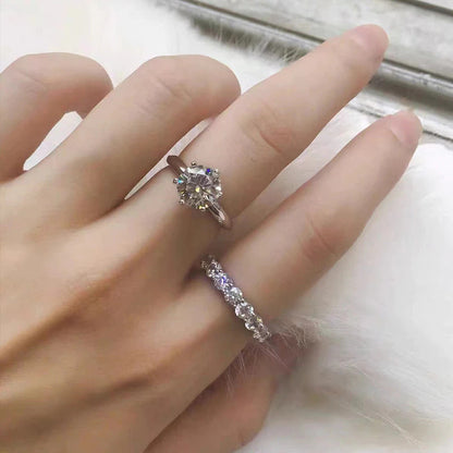 5Ct Moissanite Solitaire Ring for Women 3MM Infinite Full Enternity Diamond