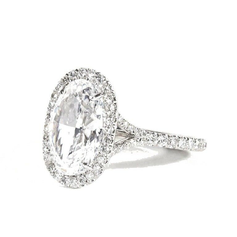 Oval Diamond 4.57 ct Engagement Ring GIA Certified