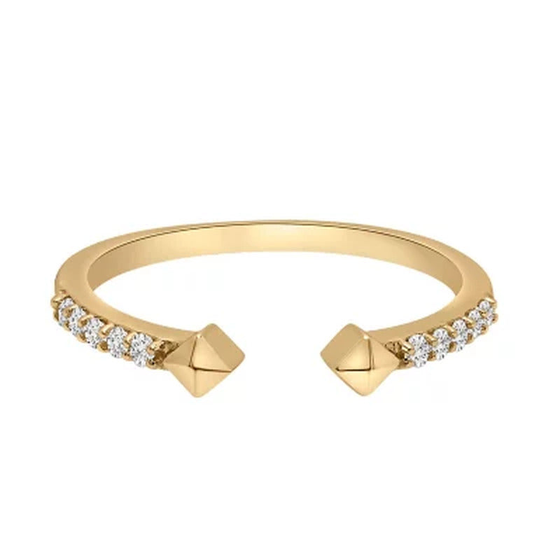 0.10 CT. T.W. Diamond Rhombus Open Ring in 14K Gold (I, I1)