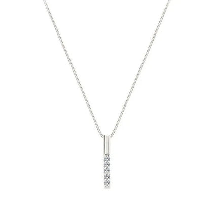 Exquisite Fashion 925 Sterling Silver Necklace Shiny Zircon Necklace Simple Geom