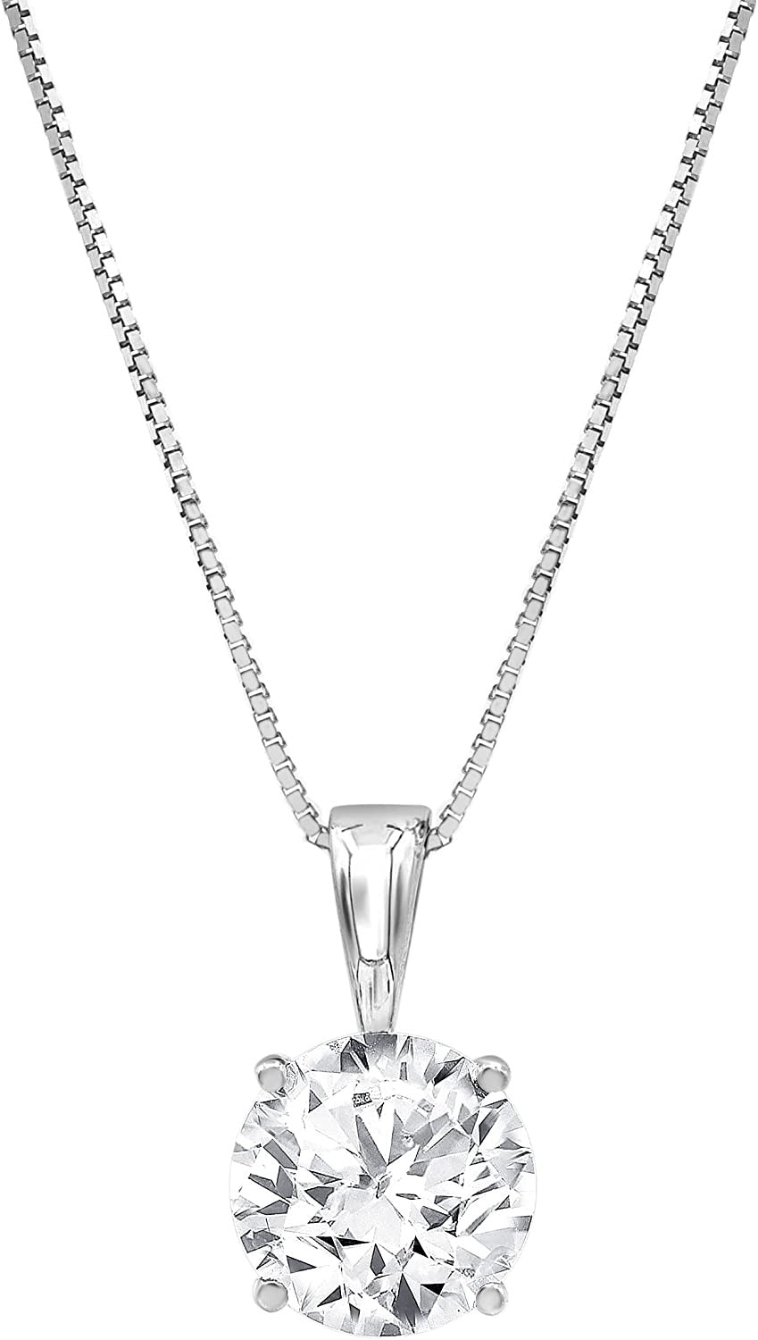 1/2-3.00 Carat Diamond, 14K White Gold 4 Prong Set Round-Cut Lab Grown Diamond S