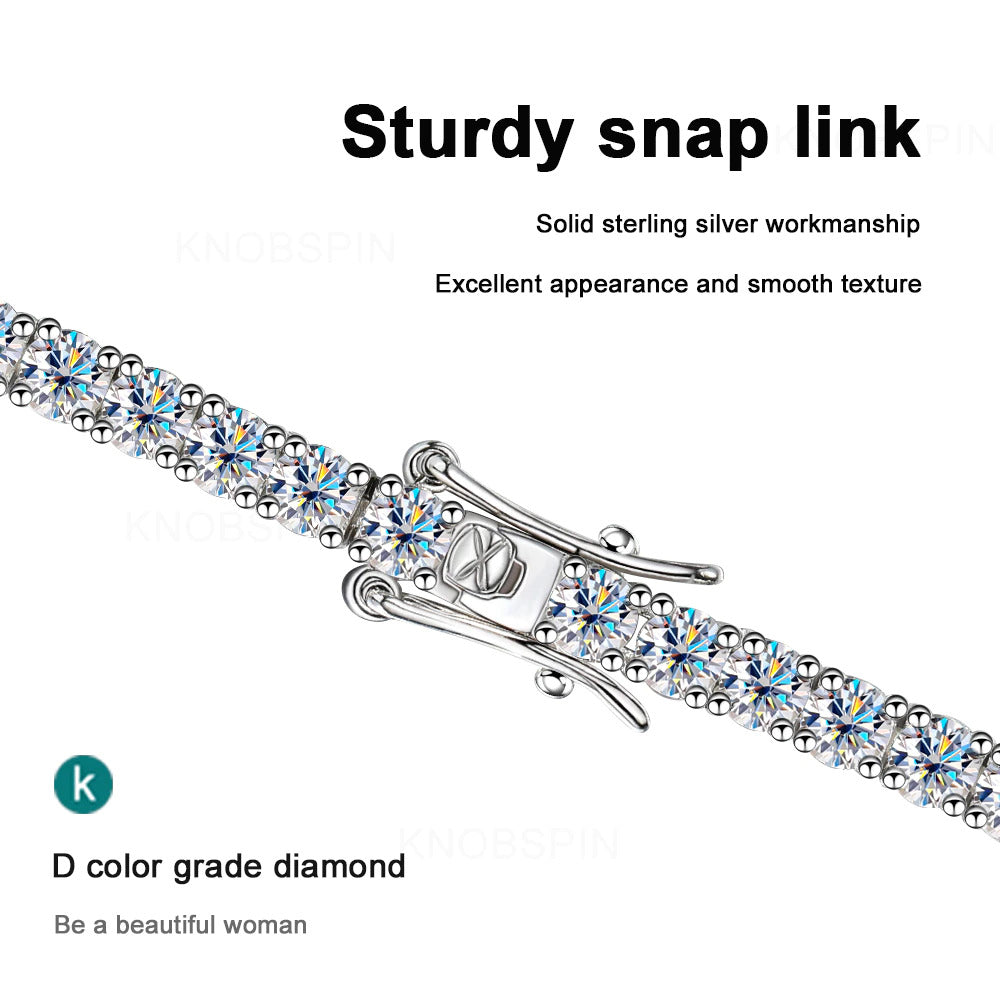 Real 4Mm Moissanite Sparkling Full Diamond GRA 925 Sterling Silver Wedding