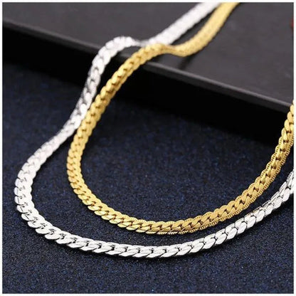 8/16/18/20/24Inch 18K Gold/925 Sterling Silver Luxury Brand Design Noble Necklac
