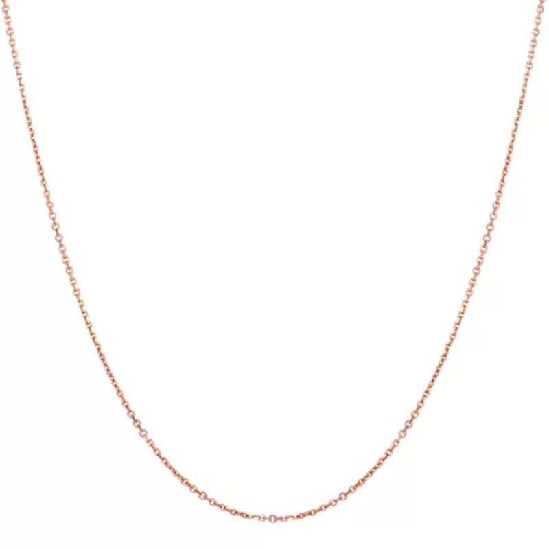 Adjustable Cable Link Chain Necklace, .90Mm in 14K Gold