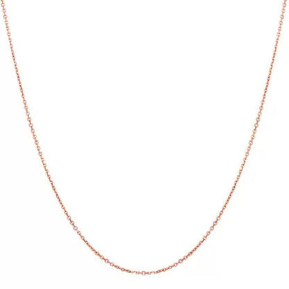 Adjustable Cable Link Chain Necklace, .90Mm in 14K Gold