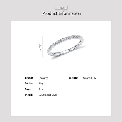 925 Sterling Silver Stackable Ring Engagement Wedding Band Stacking Ring for Wom