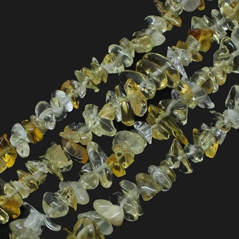 1Pcs Natural Gemstone Citrine Quartz Chip Beads 5Mm-8Mm for Creatively Jewelry M