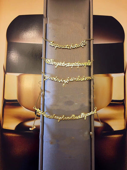 English Nonsense Necklace Letter Smile