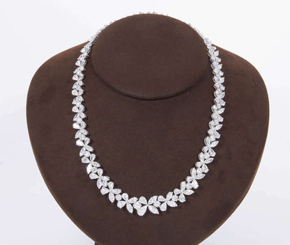 DIAMOND NECKLACE MULTI-SHAPE DIAMOND SET PRETTY DIAMOND NECKLACE SET DIAMOND