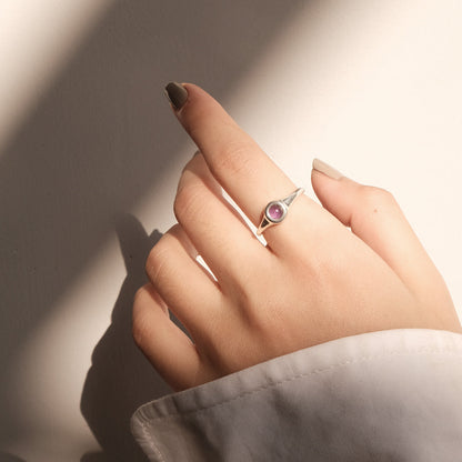 European and American All-Match Pearl Black Onyx Ring