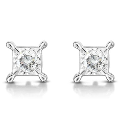 0.13 CT. T.W. Diamond Earring in 14K White Gold