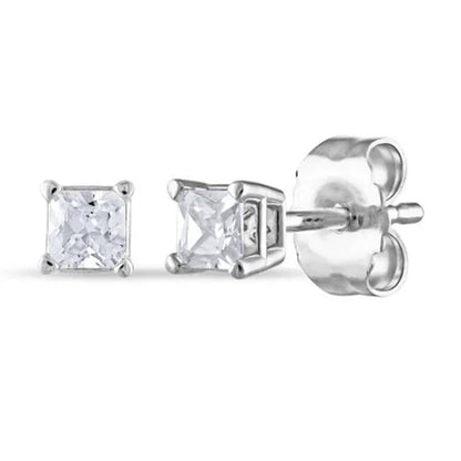 0.23 CT. T.W. Princess Diamond Stud Earrings in 14K Gold (H-I, SI2)