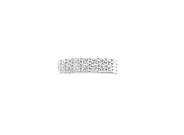 2.95 CT DIAMOND 48 PRINCESS SHAPE DIAMOND G COLOR ETERNITY BAND 18 K WHITE GOLD