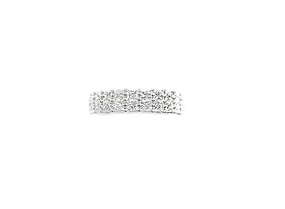 2.95 CT DIAMOND 48 PRINCESS SHAPE DIAMOND G COLOR ETERNITY BAND 18 K WHITE GOLD
