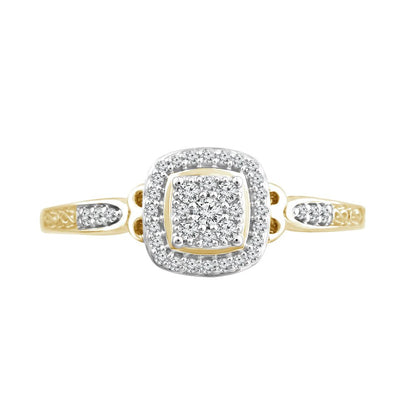 Color of Love 1/6 Cttw Diamond Promise Ring in 10KT Yellow Gold (I3)