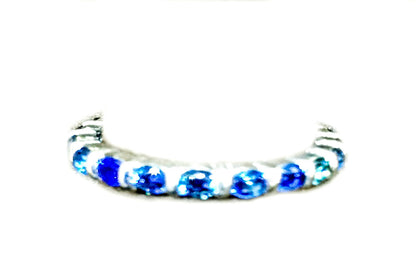 sapphire eternity band round shape sapphires bar set band
