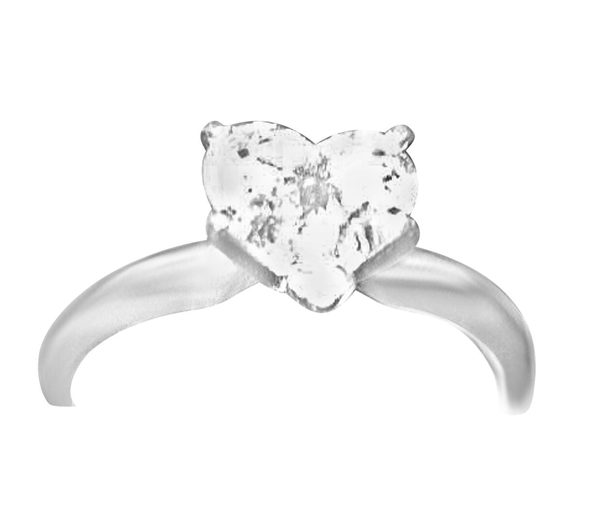 GIA CERTIFIED HEART SHAPE DIAMOND I COLOR VS1 CLARITY SOLITAIRE RING
