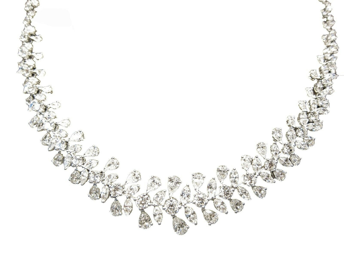 DIAMOND PEAR ROUND BRILLIANT MARQUISE SHAPE DIAMOND CHOKER SET DIAMOND NECKLACE