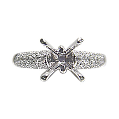 DIAMOND ROUND BR SHAPE PAVE SET SETTING 4 PRONG SET