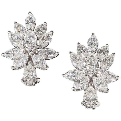 Diamond Cluster Earrings