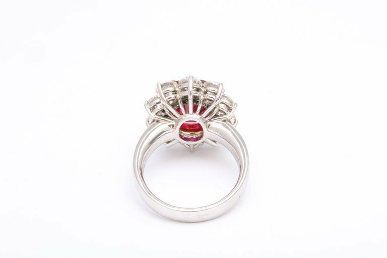 No Heat Burma Ruby Diamond Ring