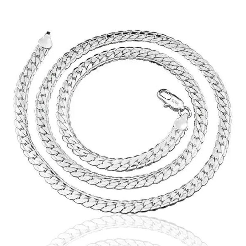 8/16/18/20/24Inch 18K Gold/925 Sterling Silver Luxury Brand Design Noble Necklac
