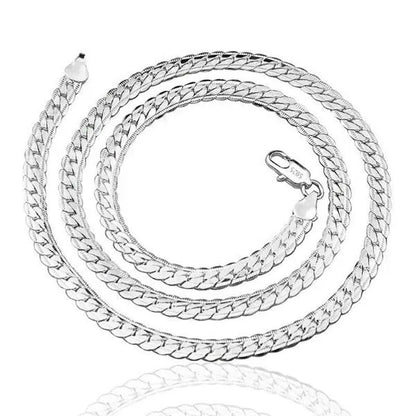 8/16/18/20/24Inch 18K Gold/925 Sterling Silver Luxury Brand Design Noble Necklac