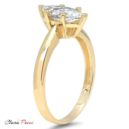 1.5 Ct Brilliant Marquise Cut VVS1 Genuine Conflict Free Clear Simulated Diamond