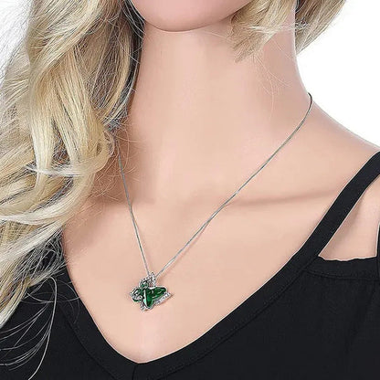Butterfly Crystal Necklace with Premium Birthstone Pendant Necklace Shiny Butter