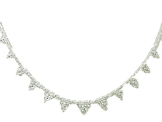 DIAMOND ROUND BR SHAPE 169 STONE DROP STYLE NECKLACE