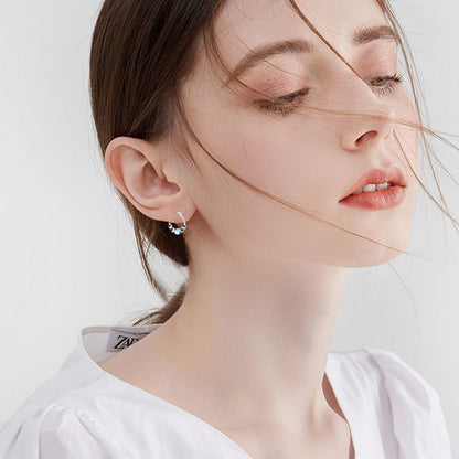 Moonstone Moon Phase Hoop Earrings