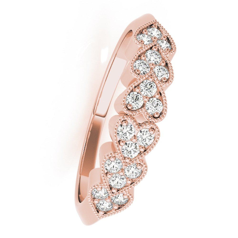 Mauli Jewels Engagement Rings for Women 0.07 Carat Classy Heart Shaped Diamond W