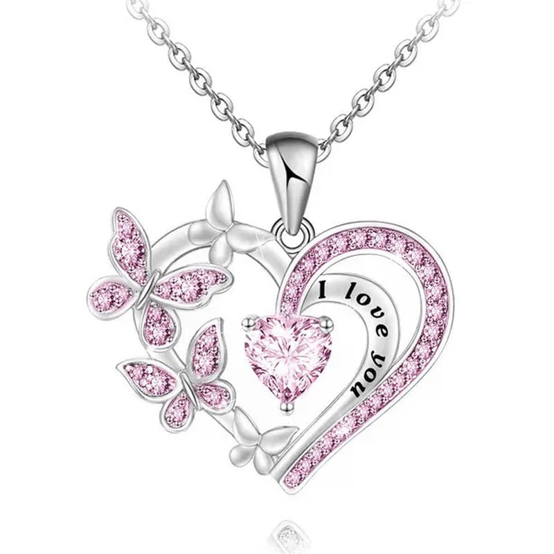 Exquisite Fashion Creative Women'S Butterfly Necklace Crystal Butterfly Jewelry