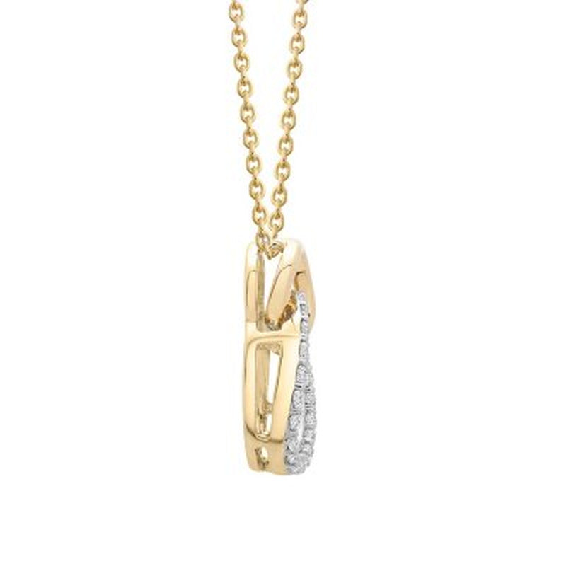 0.25 CT. T.W. Diamond Double Circle Pendant in 14K Yellow Gold (I, I1)