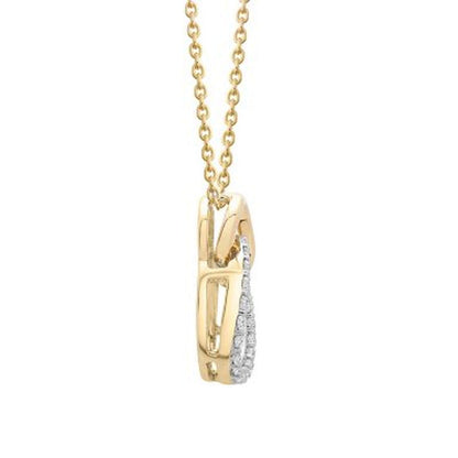 0.25 CT. T.W. Diamond Double Circle Pendant in 14K Yellow Gold (I, I1)