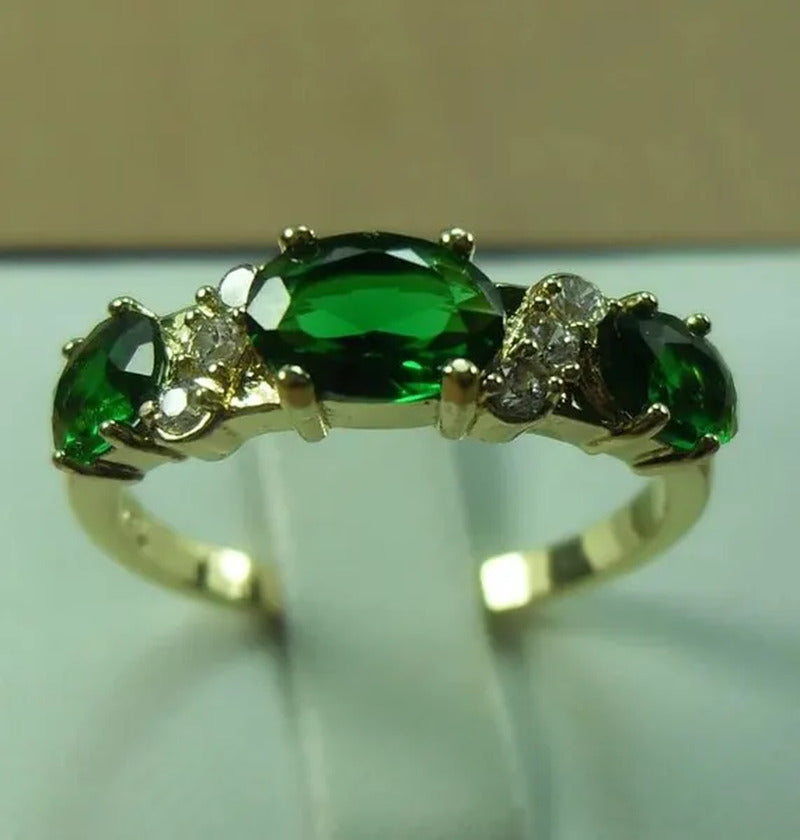 4-Color Natural 2.32CT Sapphire/Ruby/Alexandrite/Emerald Diamond 14K Yellow Gold